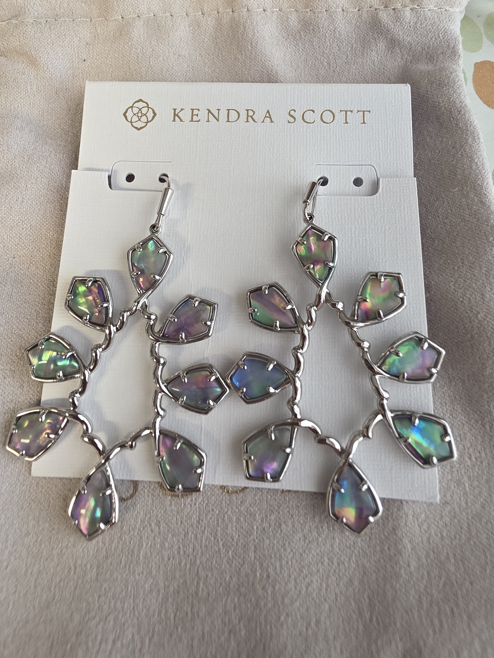 Kendra Scott Open Framy Camry Earrings In Lilac Abalone